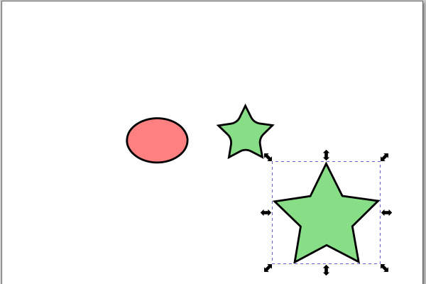 31. 複製元の緑色の星形を選択する