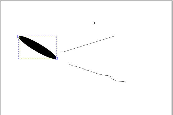 14. クリック位置をつなぐ直線が引かれる
