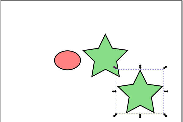 22. 緑色の星形が2つになっている